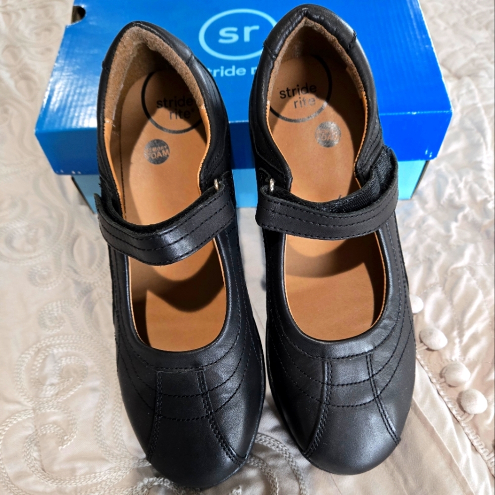 Stride Rite | Claire Mary Jane Size 5W Girls Black School Shoes